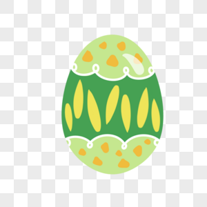绿色麦芽图案复活节彩蛋高清图片