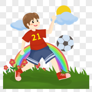 踢足球的男孩子图片