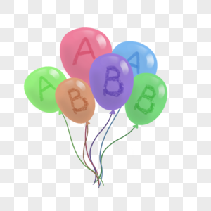 字母气球图片