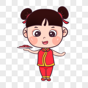 上菜服务员辣妹子传菜高清图片