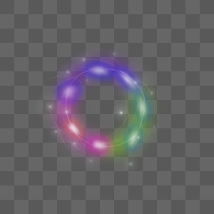 彩色高光光圈圆环光特效光环发光图片