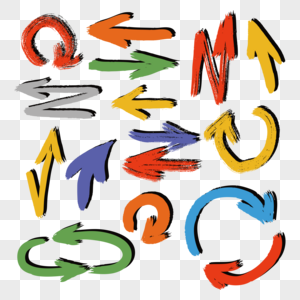 箭头_卡通手绘导向箭头图片_卡通手绘导向箭头图片素材大全_摄图网