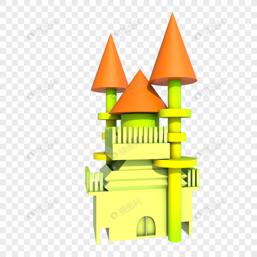 C4D城堡房屋建筑图片