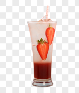 夏季清爽草莓汁高清图片