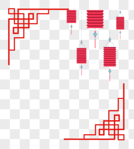 红灯笼边框图片