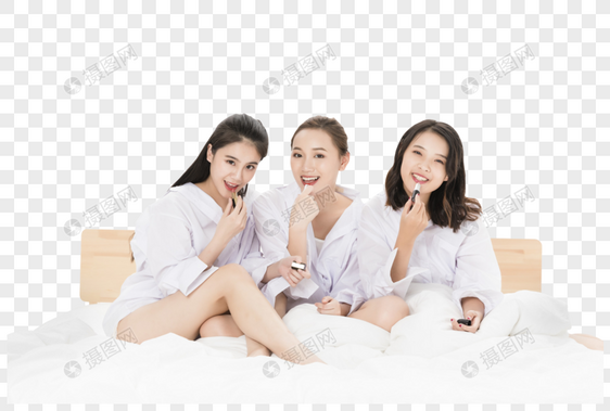 三个可爱美女图片