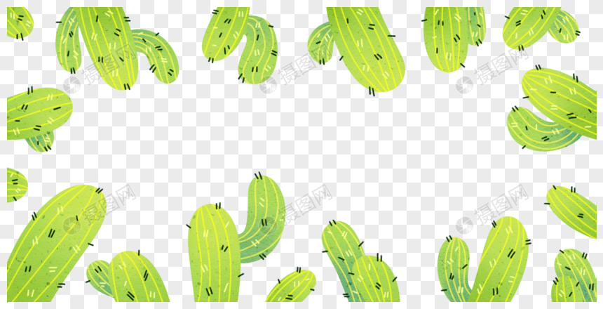 手绘植物边框元素素材下载 正版素材 摄图网