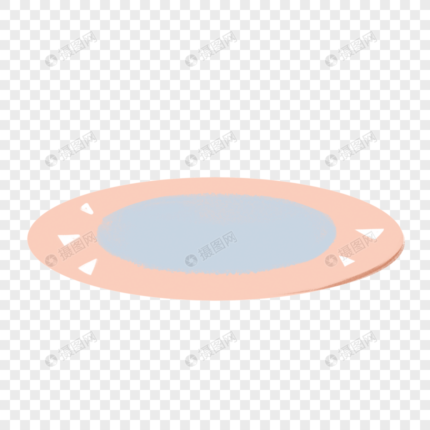 粉色卡通地毯插画