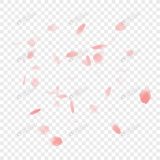 漂浮粉色花瓣图片