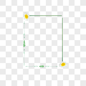 菊花元素边框图片