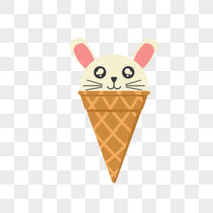 小兔子冰淇淋图片