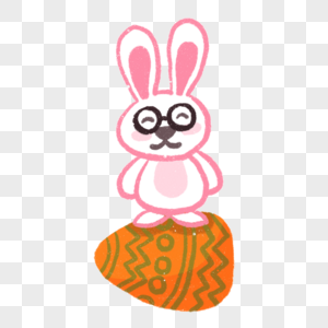 可爱兔子复活节与彩蛋图片