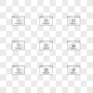 线性网页场景图标高清图片