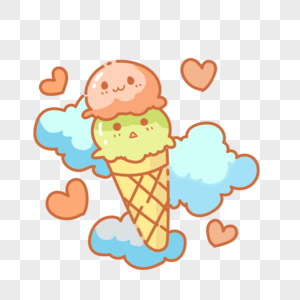 可爱夏日冰淇淋图片