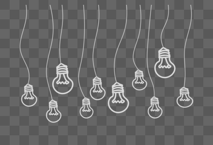灯泡线稿图片元素素材