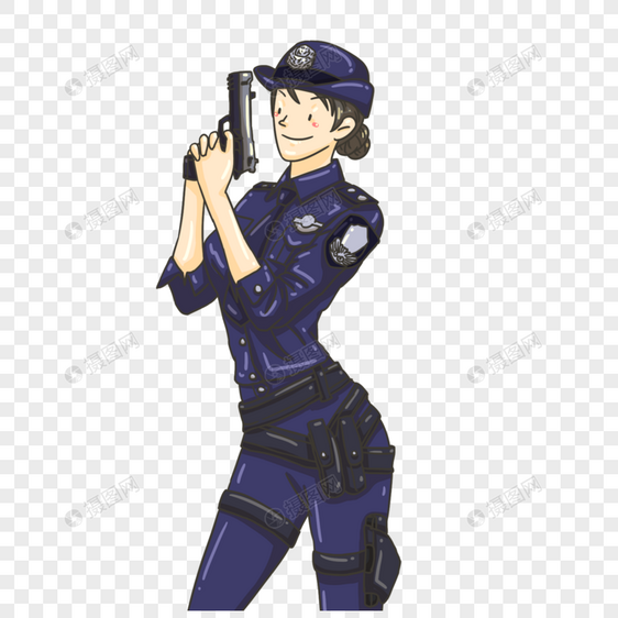 持枪女警图片