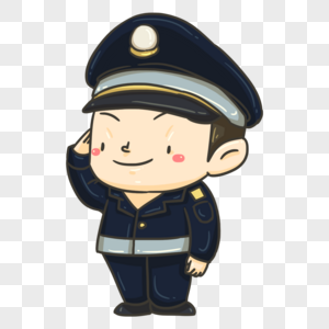 开爱警察插画报警高清图片