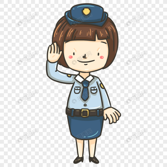 可爱的女警察图片