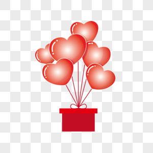 节日红色气球矢量图图片
