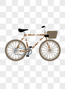 AI矢量图平面卡通自行车图片