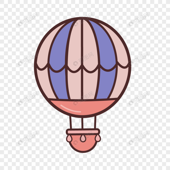 卡通矢量热气球图片