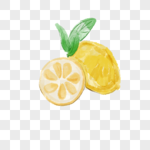 黄色扁平风柠檬插图图片