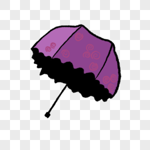 一把打开的紫色的雨伞插图图片