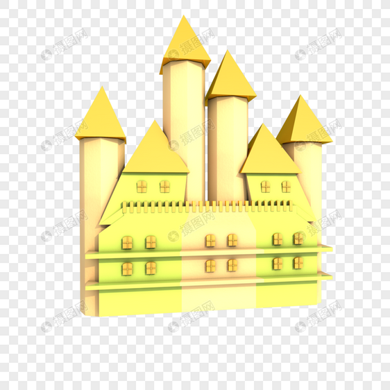C4D城堡梦幻城堡图片