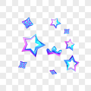 炫彩星星镂空漂浮装饰图片