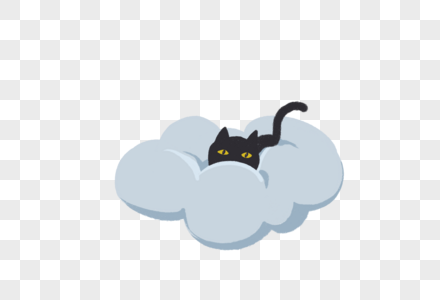 云 云朵猫咪蓝色眼睛高清图片