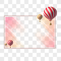 热气球抽象边框图片