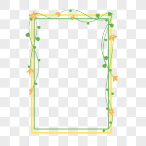 小清新植物边框图片