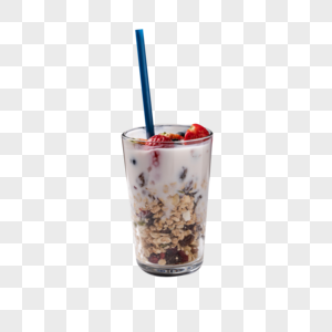 酸奶水果燕麦饮品图片