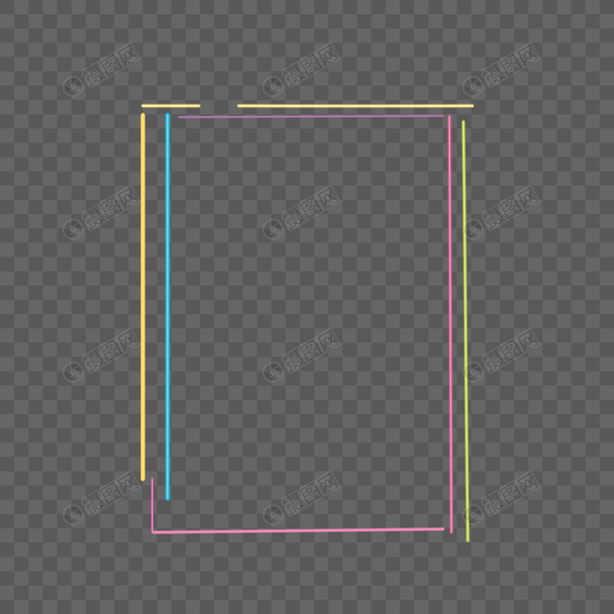 霓虹边框图片