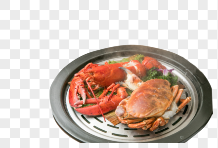 清蒸大龙虾螃蟹图片