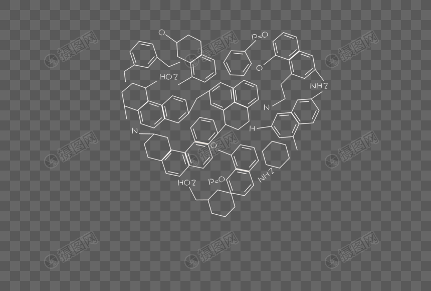 化学分子式心型图片