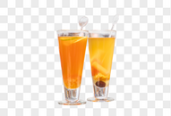 两杯果汁图片