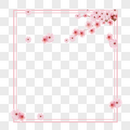 卡通浪漫樱花日式边框图片