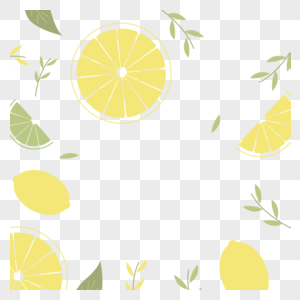 柠檬背景装饰免抠素材高清图片