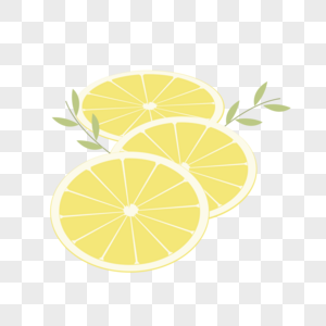 柠檬片矢量装饰免抠素材图片