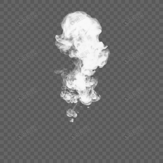 PSD个体实体实物白色烟雾免抠元素图片
