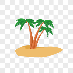 椰子树和沙滩图片