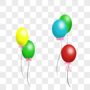 六一儿童节彩色立体气球图片