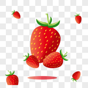 精致水果草莓矢量图图片