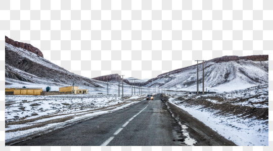 摩洛哥雪景公路图片