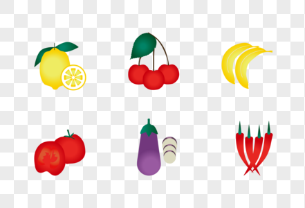 卡通蔬菜水果矢量图图片