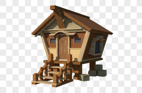 木屋房子模型高清图片