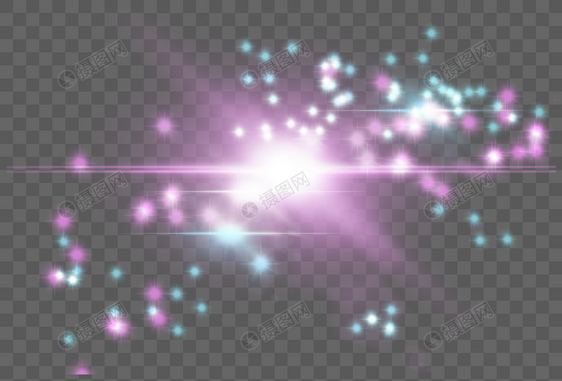 蓝紫梦幻星光光效图片
