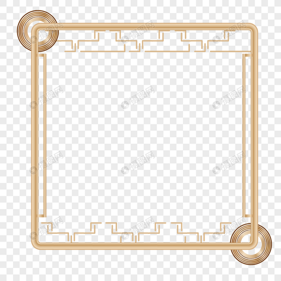 中国风木质边框矢量图图片