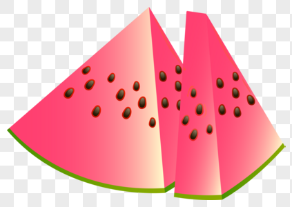 粉嫩渐变西瓜图片